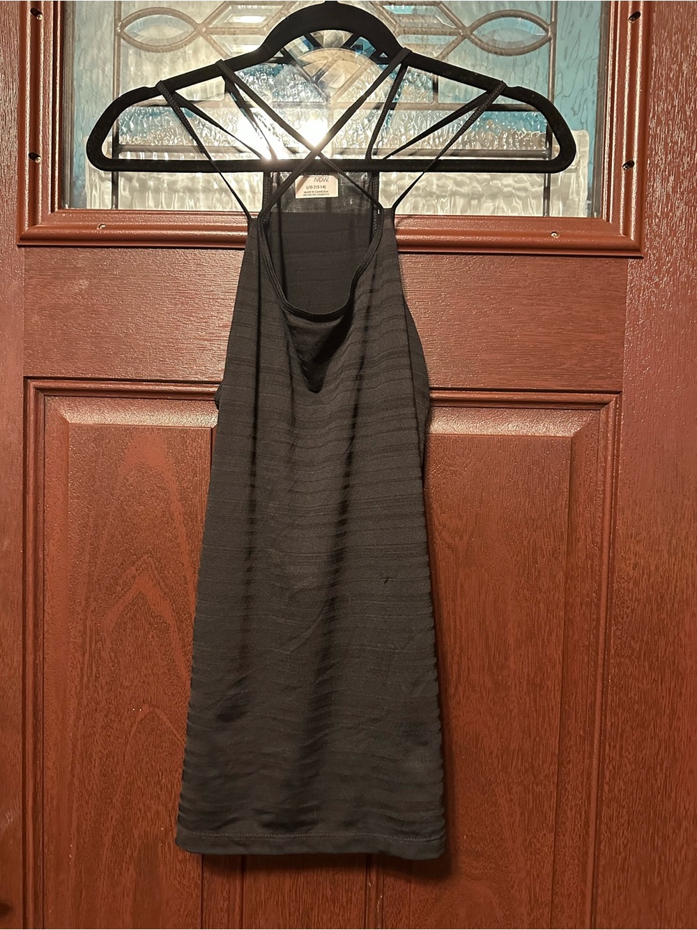 Danskin Now Black Strappy Mini Dress